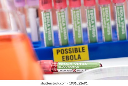 Blood Sample From Ebola Patient, Positive Result, Conceptual Image