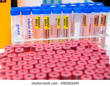 Blood Sample From Ebola Patient, Positive Result, Conceptual Image