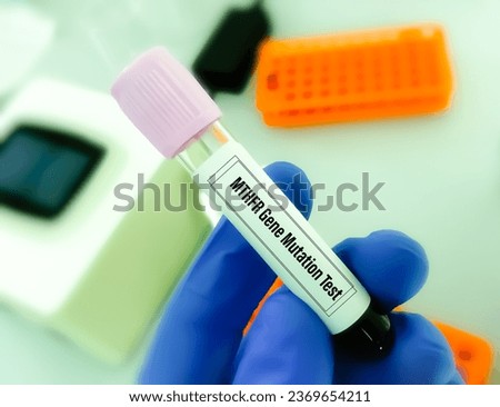 Blood sample for MTHFR variant or MTHFR mutation test.