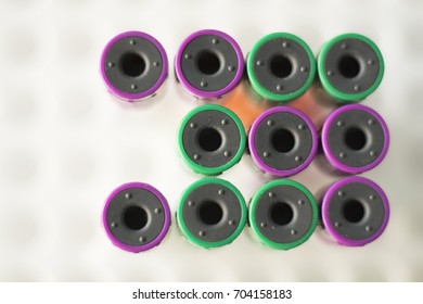 Blood Sample Tube Top View Photography