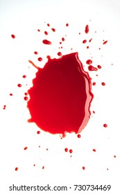 Blood Splashed Isolated On White Background Stock Photo 730734469 ...