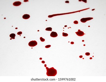 Blood Splatter Over White Surface Stock Photo 1599761002 | Shutterstock