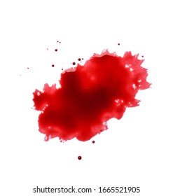 Blood Spot On White Background