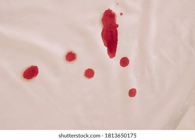 Blood Stains From Menstruation In Bed