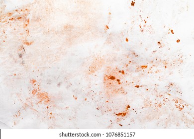 Blood Stains On A White Paper Background