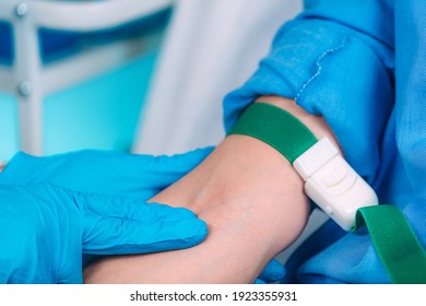 Blood Test Preparation, Nurse with Female Patient
