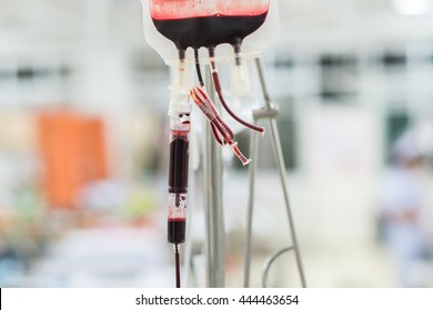 Blood transfusion to a patient in the hospital
