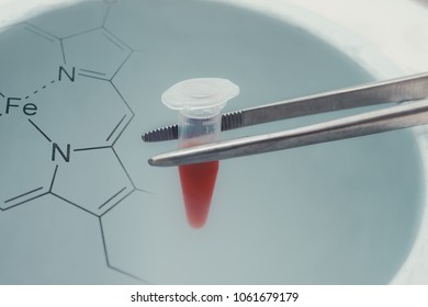 Blood In A Tube For Long-term Storage In Liquid Nitrogen Bank  For Cryostorage