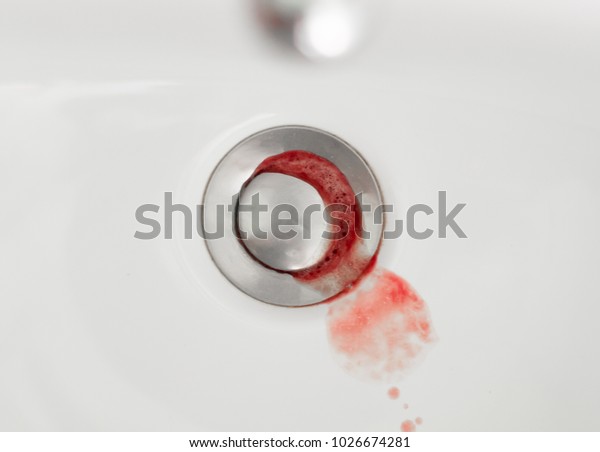 Blood White Sink Blood Teeth Stock Photo (Edit Now) 1026674281