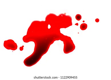 Bloodstain Isolated On White Background Stock Photo 1122909464 ...