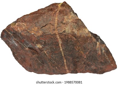 bloodstone from Wabana, Canada isolated on white background