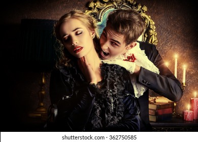 Vampire Bites Girl Images Stock Photos Vectors Shutterstock