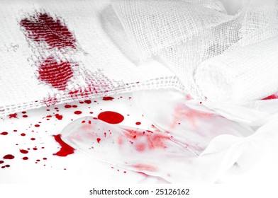Bloody Bandage On White Background Stock Photo Edit Now