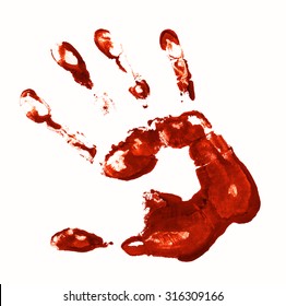 Bloody Handprint - Halloween Card