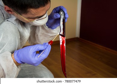 Bloody Knife Found Scene Crime Forensic Stock Photo 780077479 ...