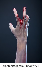 Bloody Zombie Hand, Studio Shot