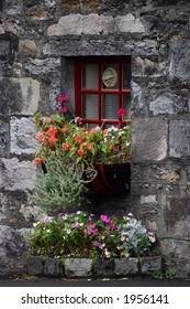 blooming flowerbox at window