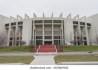 Bloomington, IN, USA, 2021-01-08: Exterior Of Simon Skjodt Assembly Hall