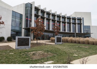 Bloomington, IN, USA, 2021-01-08: Wide Angle View Of Simon Skjodt Assembly Hall