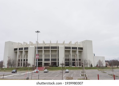 Bloomington, IN, USA, 2021-01-08: Wide Angle Of Simon Skjodt Assembly Hall