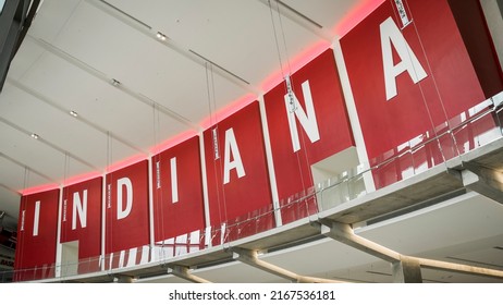 Bloomington, Indiana - May 30, 2022: Indiana University NCAA College Basketball Arena Interior