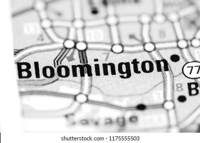 Bloomington. Minnesota. USA On A Map