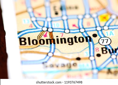 Bloomington. Minnesota. USA On A Map