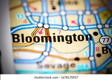 Bloomington. Minnesota. USA On A Map