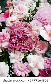 Blossom Symphony: A vibrant array of delicate blooms in soft pastel hues, creating a harmonious and enchanting display.