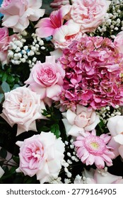Blossom Symphony: A vibrant array of delicate blooms in soft pastel hues, creating a harmonious and enchanting display.