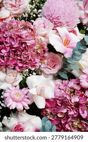 Blossom Symphony: A vibrant array of delicate blooms in soft pastel hues, creating a harmonious and enchanting display.