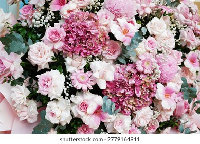 Blossom Symphony: A vibrant array of delicate blooms in soft pastel hues, creating a harmonious and enchanting display.