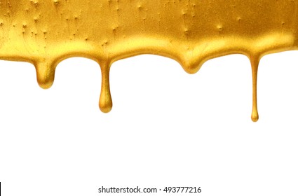 Blot of golden isolated on white background