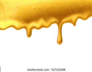Blot of golden isolated on white background
