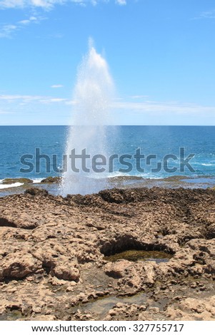 Similar – Foto Bild Sprenglöcher an der Küste von Grand Cayman Island