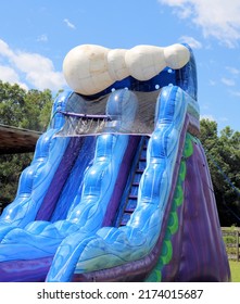 A Blow Up Waterslide For A Party