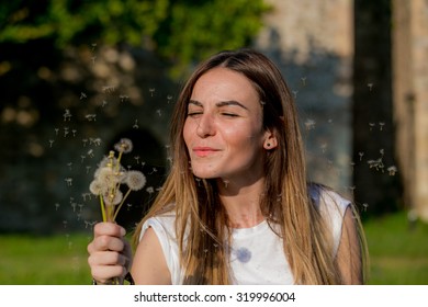 Blowing dandelion