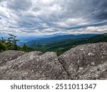 blowing rock overlook viewing area off blue ridge parkway scenery 