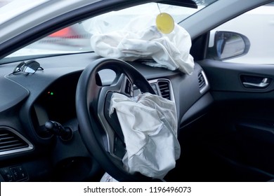 Blown Airbags After Tripping Due To An Accident.