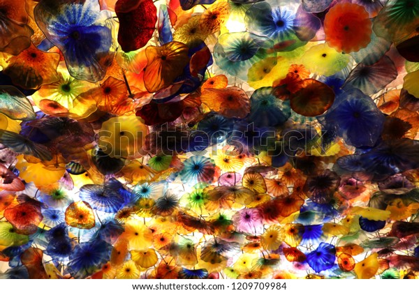 Blown Glass Ceiling Bellagio Las Vegas Stock Photo Edit Now