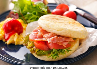 BLT English Muffin Sandwich