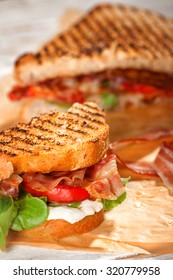 BLT Sandwich Close Up - Selective Focus