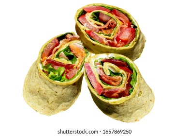 BLT Wrap On White Background