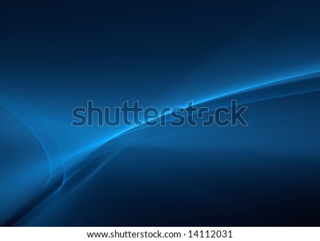 Blue abstract waves:3D rendered fractal.