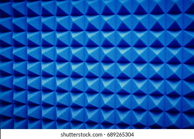 Blue Acoustic Foam For Abstract Background Or Texture