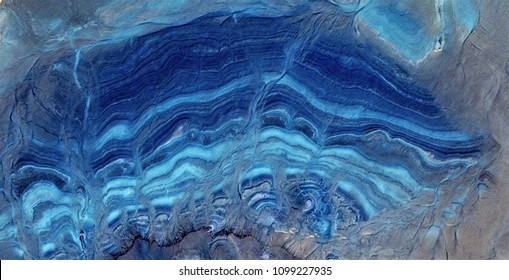 blue agate, abstract photography of the deserts of Africa from the air. aerial view of desert landscapes, Genre: Abstract Naturalism, from the abstract to the figurative, contemporary photo art