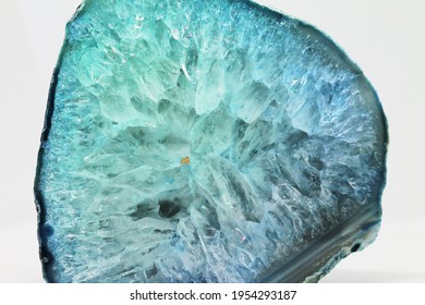 Blue Agate Geode Crystal Close-up