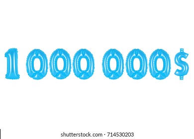 Blue Alphabet Balloons, One Million Dollars, Blue Number And Letter Balloon