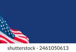 The blue American flag background is useful for banners, slides and social media posts