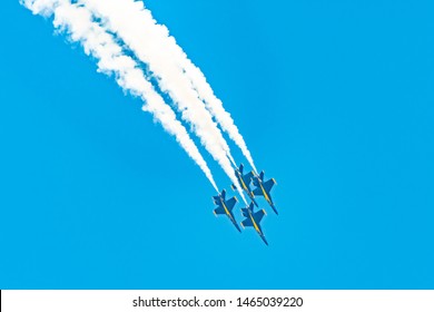 Blue Angels aircraft in San Francisco, California, USA - Powered by Shutterstock